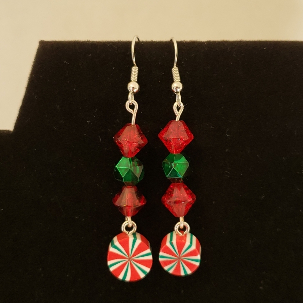 Christmas Peppermint Earrings
